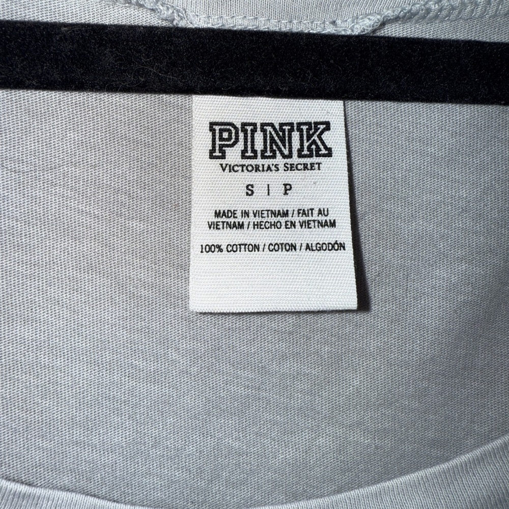 PINK Victoria's Secret Gray Cotton Top - Picture 3 of 3